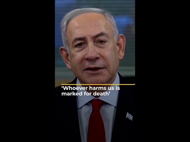 ⁣'Whoever harms us is marked for death', Israeli PM warns Hezbollah | AJ #shorts