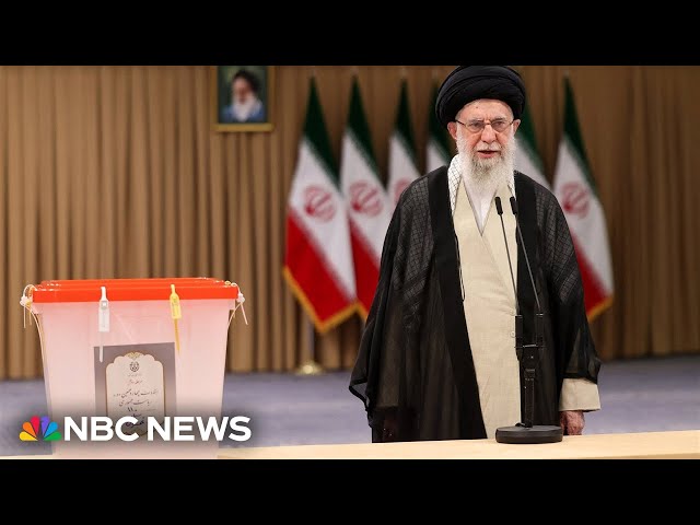 ⁣Iran's supreme leader votes in runoff presidential election