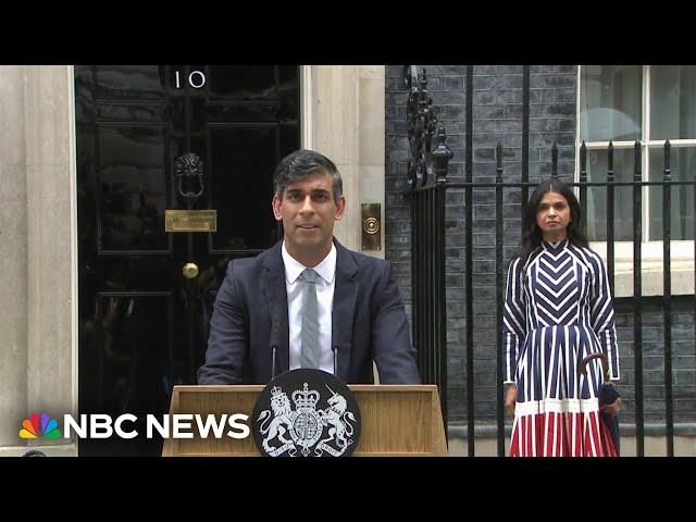 ⁣Outgoing U.K. prime minister Sunak says 'sorry' after election defeat
