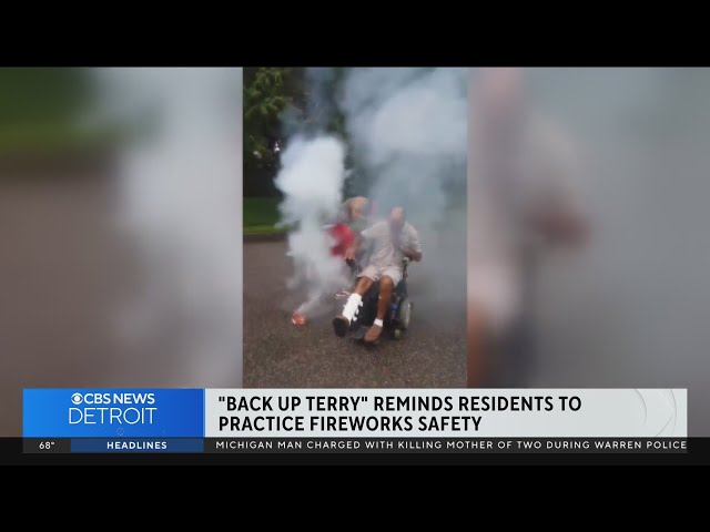 ⁣Man in viral "Back up Terry" video talks on fireworks safety after wheelchair malfunction