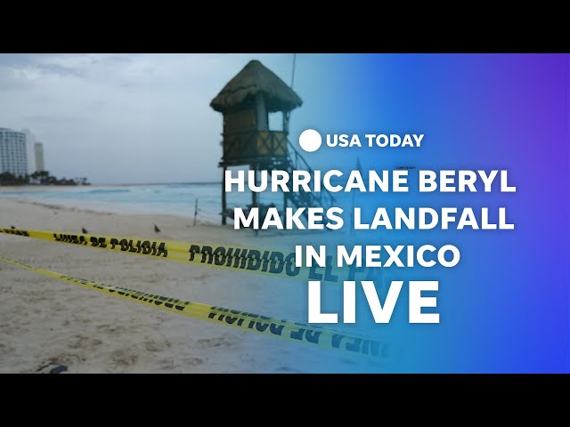 ⁣WATCH LIVE: Hurricane Beryl makes landfall in Mexico