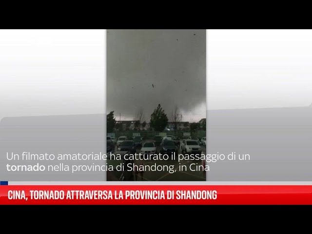 ⁣Un tornado devasta la provincia cinese dello Shandong