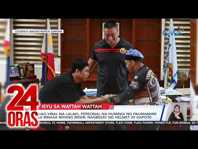 ⁣Nag-viral na lalaki, personal na humingi ng paumanhin sa binasa niyang rider | 24 Oras