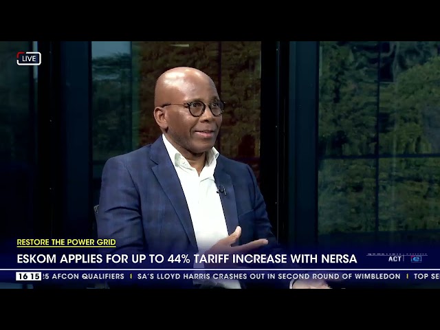 ⁣Eskom applies for up to 44% tariff increase with NERSA
