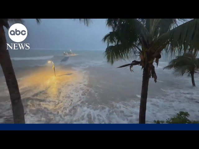⁣Hurricane Beryl makes landfall in Mexico