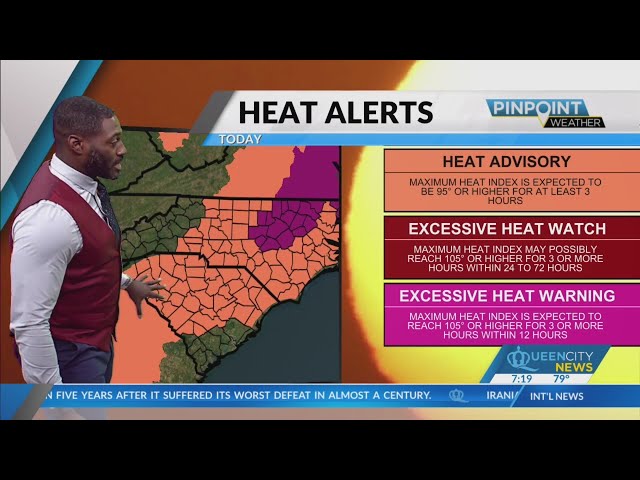 ⁣Pinpoint Weather Alert Day Friday: Excessive heat likely