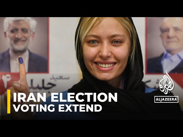 ⁣Iran extends voting hours in presidential run-off