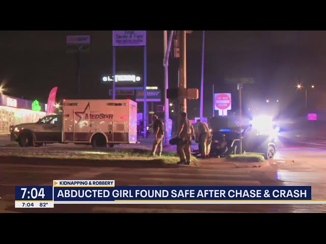 ⁣Abducted Fort Worth teen found safe after crash