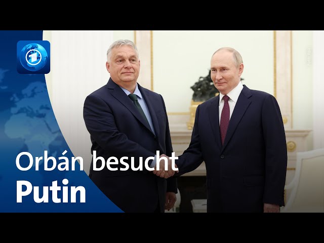 ⁣Trotz Kritik der EU: Orbán bei Putin in Moskau eingetroffen