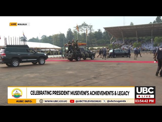 ⁣MUSEVENI & FIRST LADY JANET DEPART KOLOLO UNDER TIGHT SECURITY