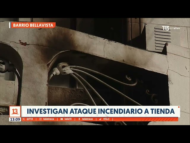 ⁣Investigan ataque incendiario en tienda en Bellavista