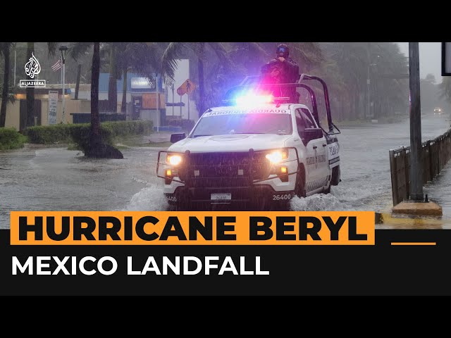 ⁣Hurricane Beryl hits Mexico, may strengthen again over Gulf | AJ #Shorts