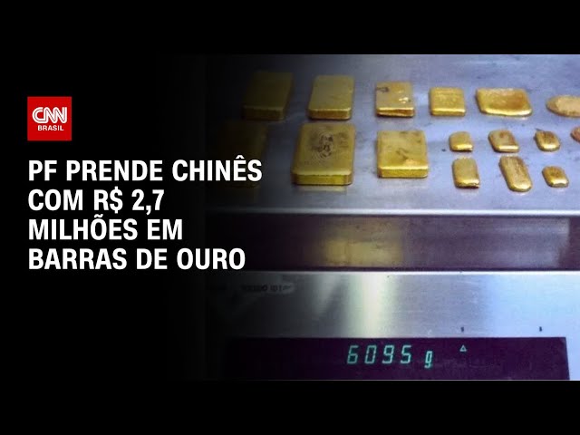 ⁣PF prende chinês com R$ 2,7 milhões em barra de ouro | BASTIDORES CNN