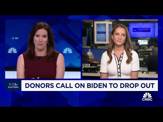⁣Small but growing number of Democratic donors call on Biden to drop out of presidential race