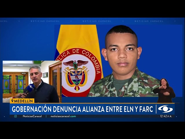 ⁣Gobernador de Antioquia insiste en suspender el cese al fuego tras crimen contra militares