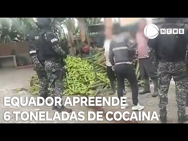 ⁣Equador apreende 6 toneladas de cocaína