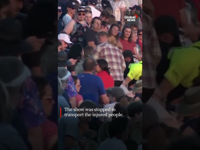 ⁣4th of July fireworks accidentally shoot into performers, crowd at stadium in Utah #4thofJuly