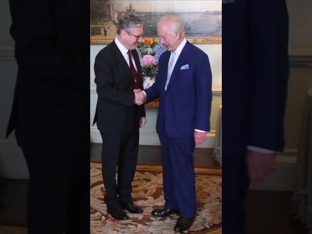 ⁣Sir Keir Starmer meets King Charles after Labour's landslide victory