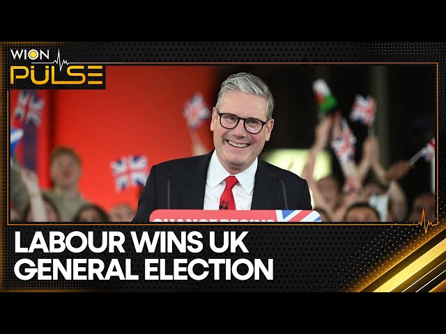 ⁣UK Elections 2024: Labour Party wins UK election in a landslide, Keir Starmer becomes new PM