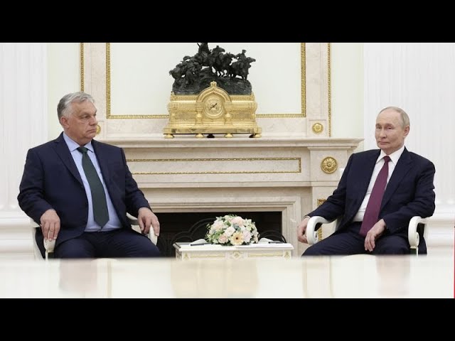 ⁣Hungary's Orban meets Putin in Moscow in rare European visit