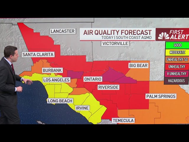⁣Dangerous heat and bad air quality in SoCal