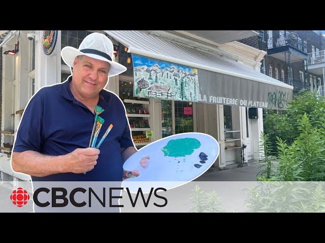 ⁣Montreal store owner channels inner Bob Ross to deter graffiti