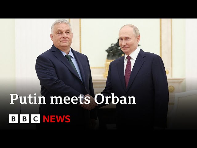 ⁣Ukraine war: EU's most Russia-friendly leader meets Putin in Moscow | BBC News