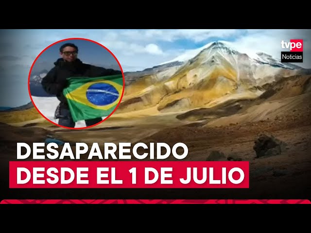 ⁣Arequipa: continúa búsqueda de turista brasileño en nevado de Coropuna