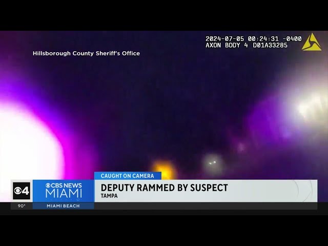 ⁣Caught on camera: Florida deputy rammed by driver he was trying to pull over
