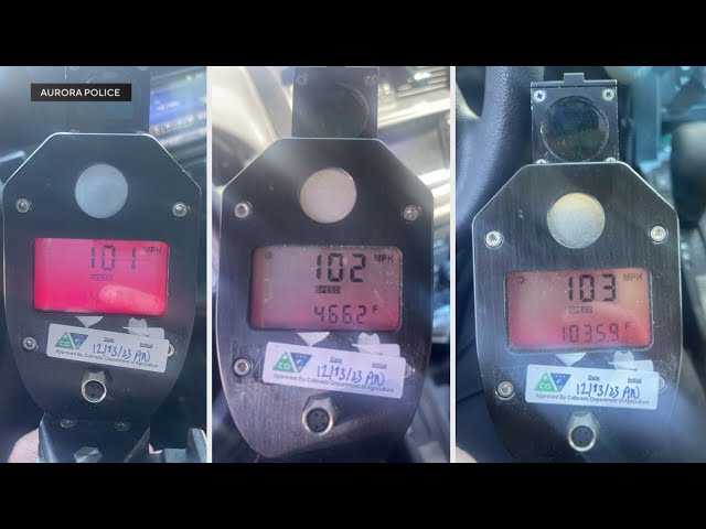 ⁣Aurora police clock 3 drivers speeding 100+ mph on I-225 on Fourth of July