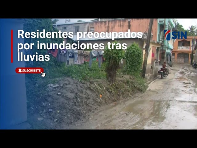 ⁣Residentes preocupados por inundaciones tras lluvias