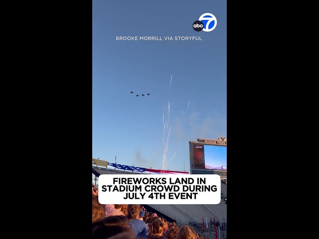 ⁣Scary! Fireworks go into crowd at Utah 4th of July celebration