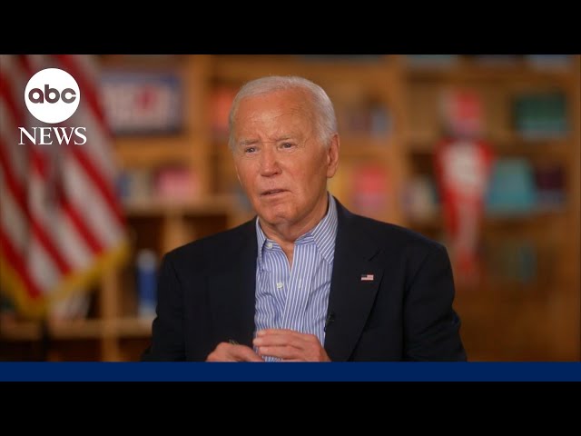⁣Biden says he will stay in the race and disputes low approval rating l ABC News exclusive