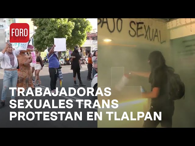⁣Manifestantes destrozan fachada del hotel Encanto en Calzada de Tlalpan - Las Noticias