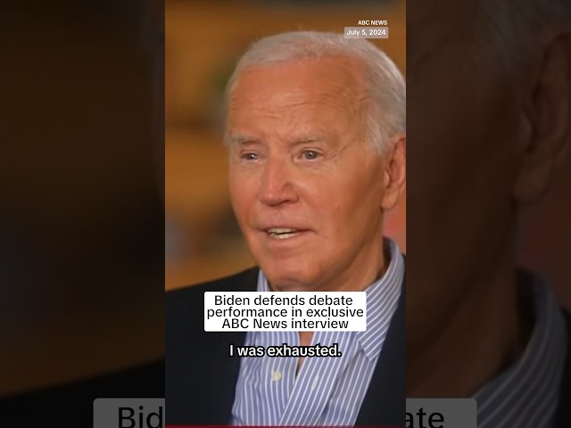 ⁣Biden defends debate performance in exclusive ABC News interview
