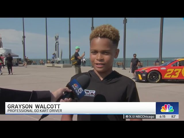 ⁣10-year-old PRO GO-KART DRIVER dreams of competing in NASCAR Chicago Street Race 