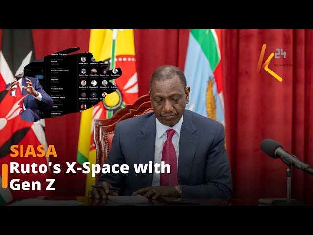 ⁣President Ruto engages with Kenya's youth on an X space session