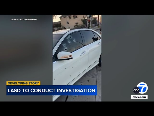 ⁣Woman found dead in bullet-riddled car at busy South LA intersection