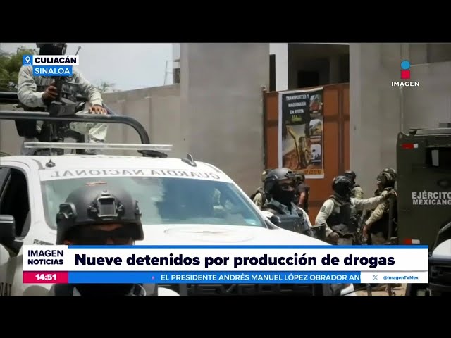 ⁣Nueve hombres son detenidos por producción de drogas en Sinaloa