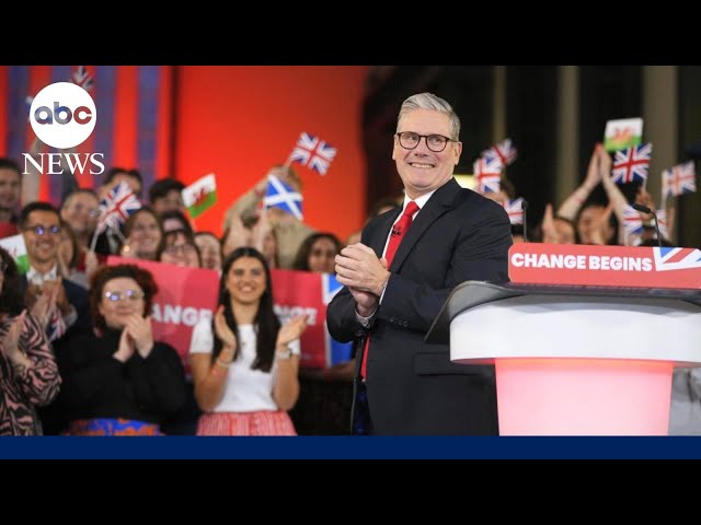 ⁣Seismic change in the UK as the Labour Party wins in a landslide victory