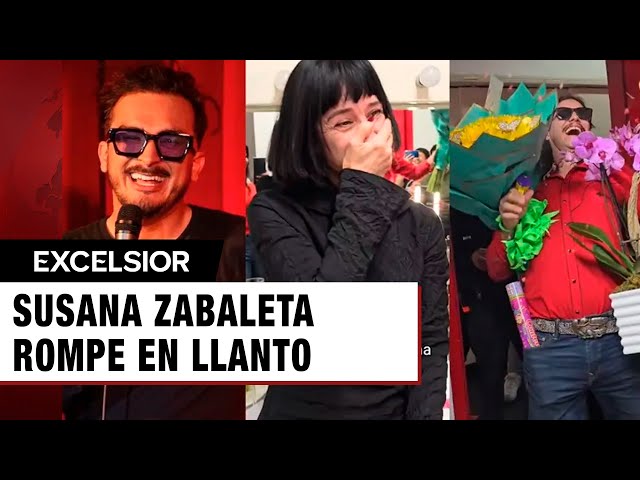 ⁣Susana Zabaleta rompe en llanto al recibir "Flores El Patrón" de Ricardo Pérez