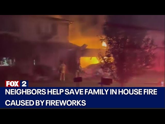 ⁣Fire destroys Chesterfield Township home caused likely by fireworks