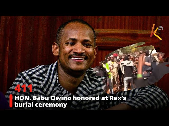 ⁣HON. Babu Owino honored at Rex’sburial ceremony