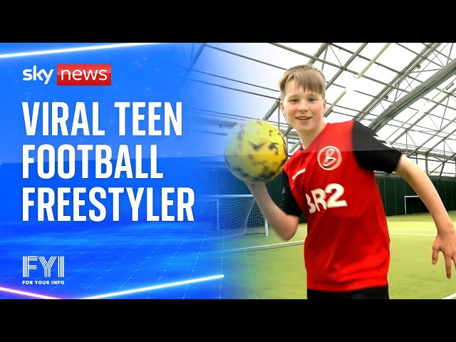 ⁣Viral teen football freestyler recreates historic goals ahead of England's quarter final