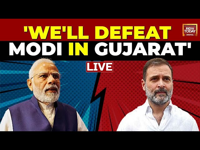 ⁣India Today LIVE: Rahul Gandhi Speech In Ahmedabad | 'We Will Defeat Modi & BJP In Gujarat&