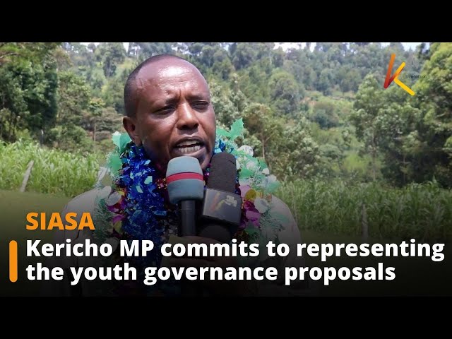 ⁣Kericho MP commits to representing the youth governance proposals