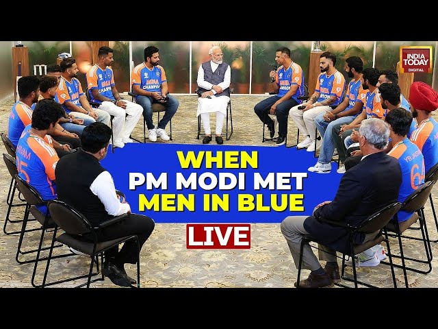 ⁣LIVE: PM Modi Meets Team India | T20 World Cup Winning-Team India's Interaction With PM Modi | 