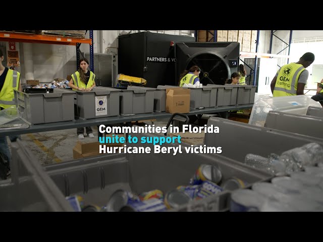 ⁣Communities in Florida unite to support Hurricane Beryl victims