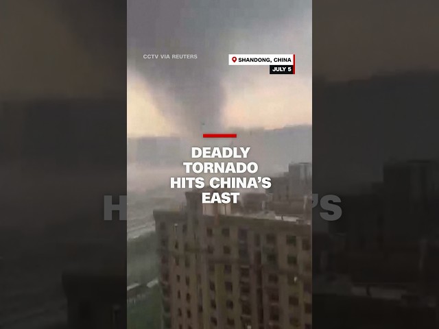 ⁣Deadly tornado rips through China's east