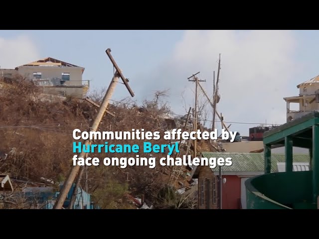 ⁣Communities affected by Hurricane Beryl face ongoing challenges